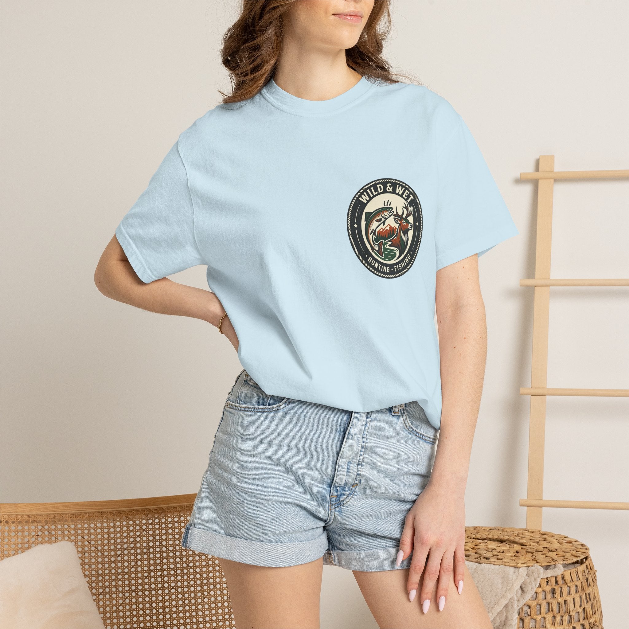 Hunting & Fishing Logo T-Shirt — "Wild & Wet" Outdoor Graphic Tee