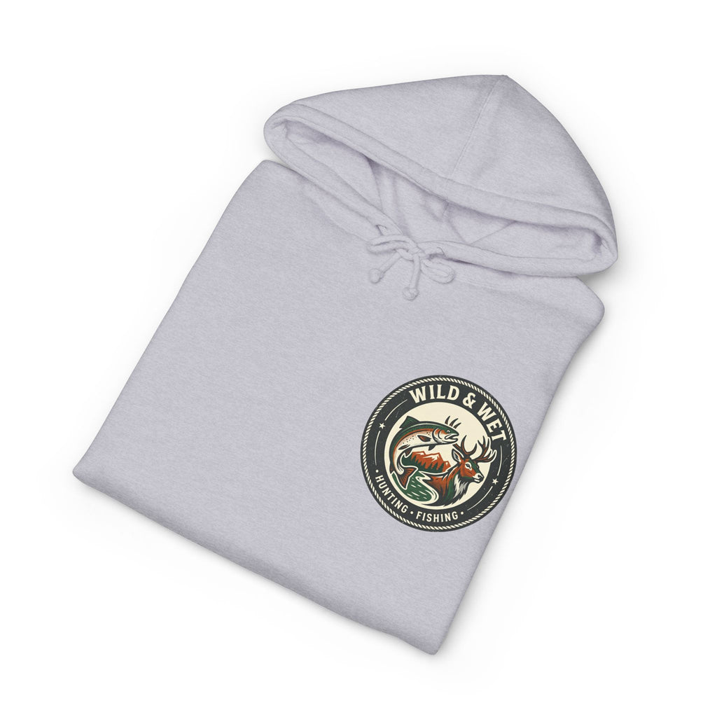 Fishing Club Hoodie – 'Wild & Free' Bass Patch Hooded Sweatshirt