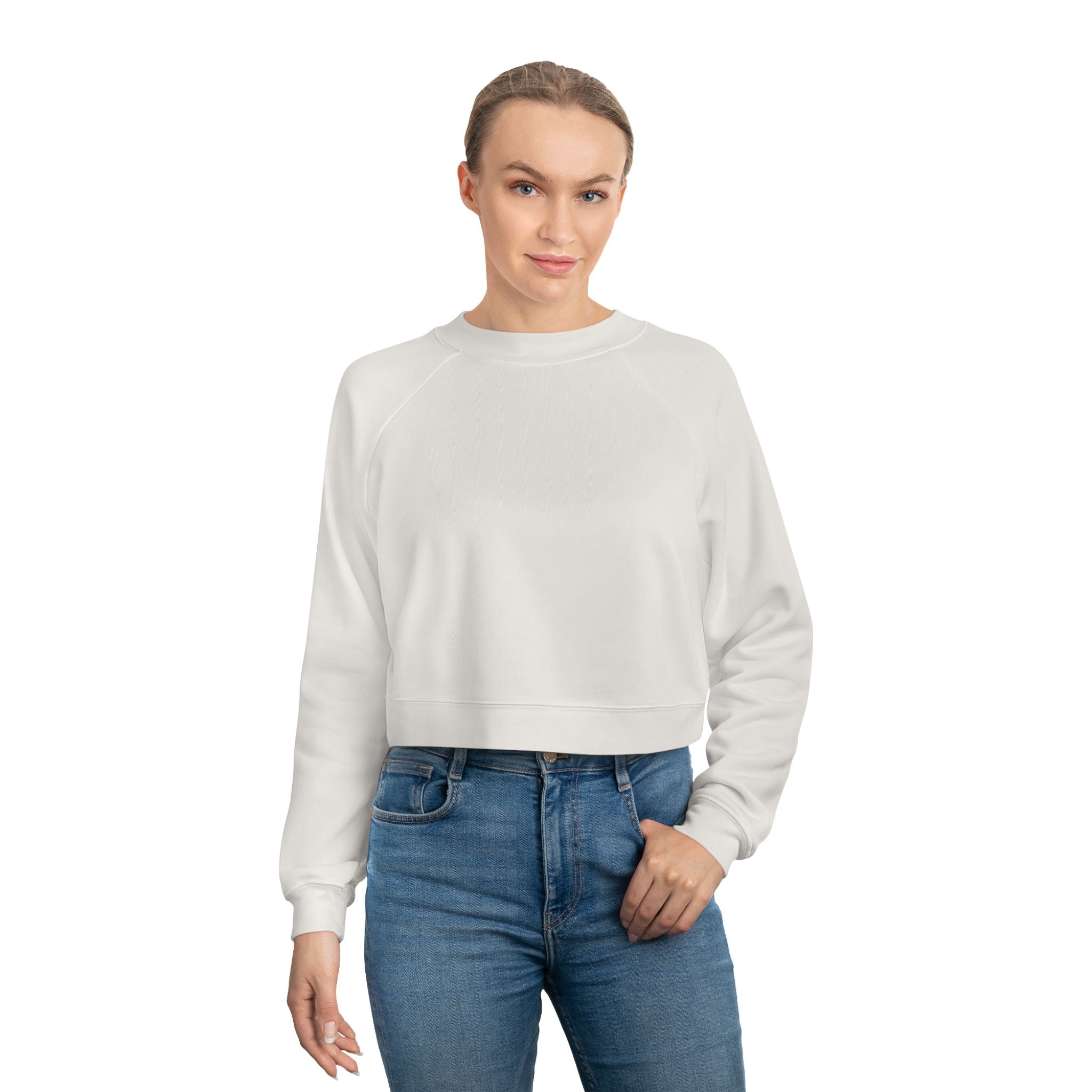 Cropped Pullover — Cozy Women's Fleece Sweatshirt