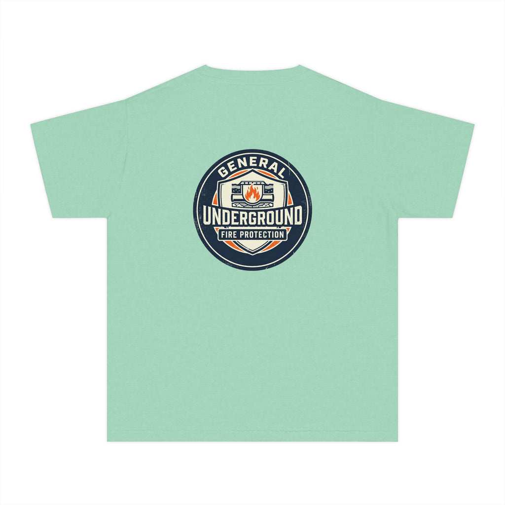 Youth Tee — "General Underground Fire Protection" Retro Badge