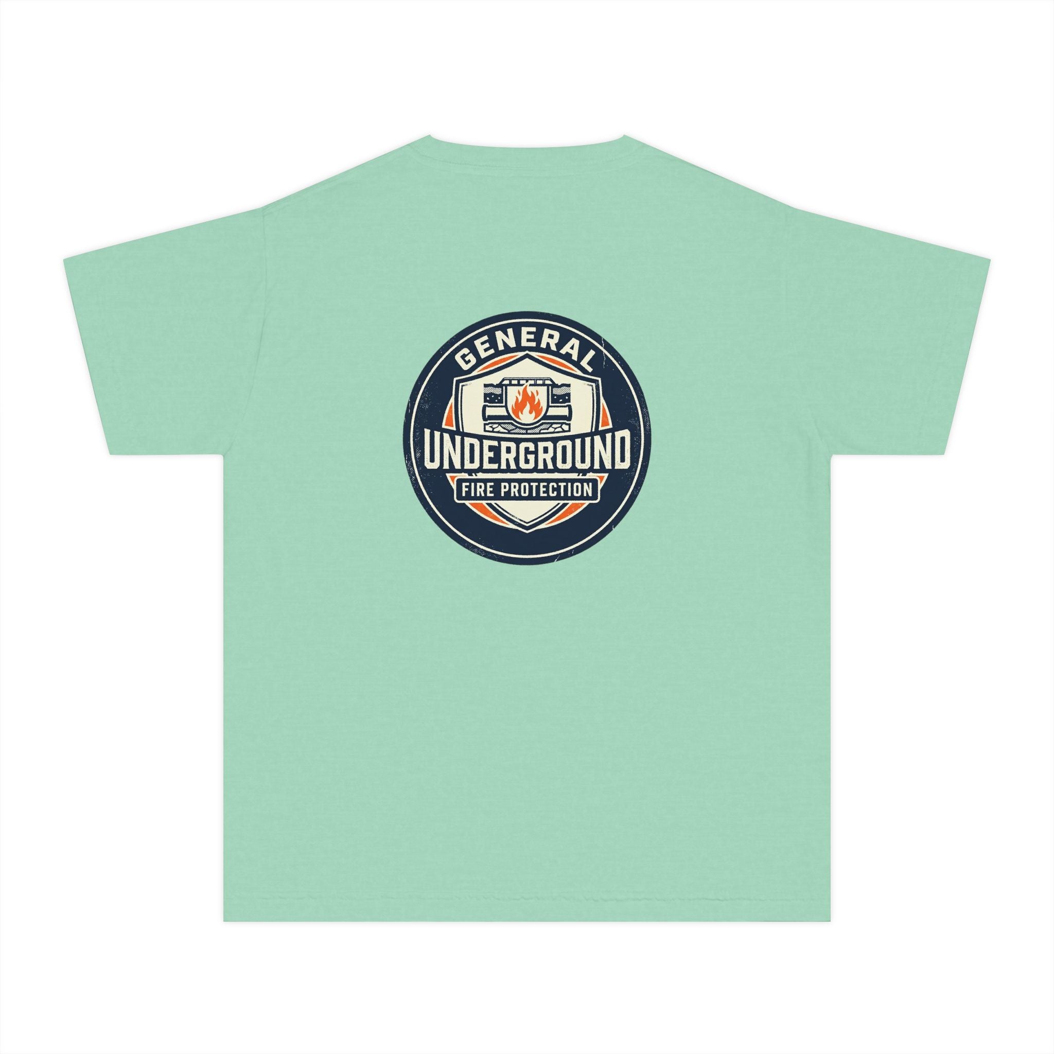 Youth Tee — "General Underground Fire Protection" Retro Badge