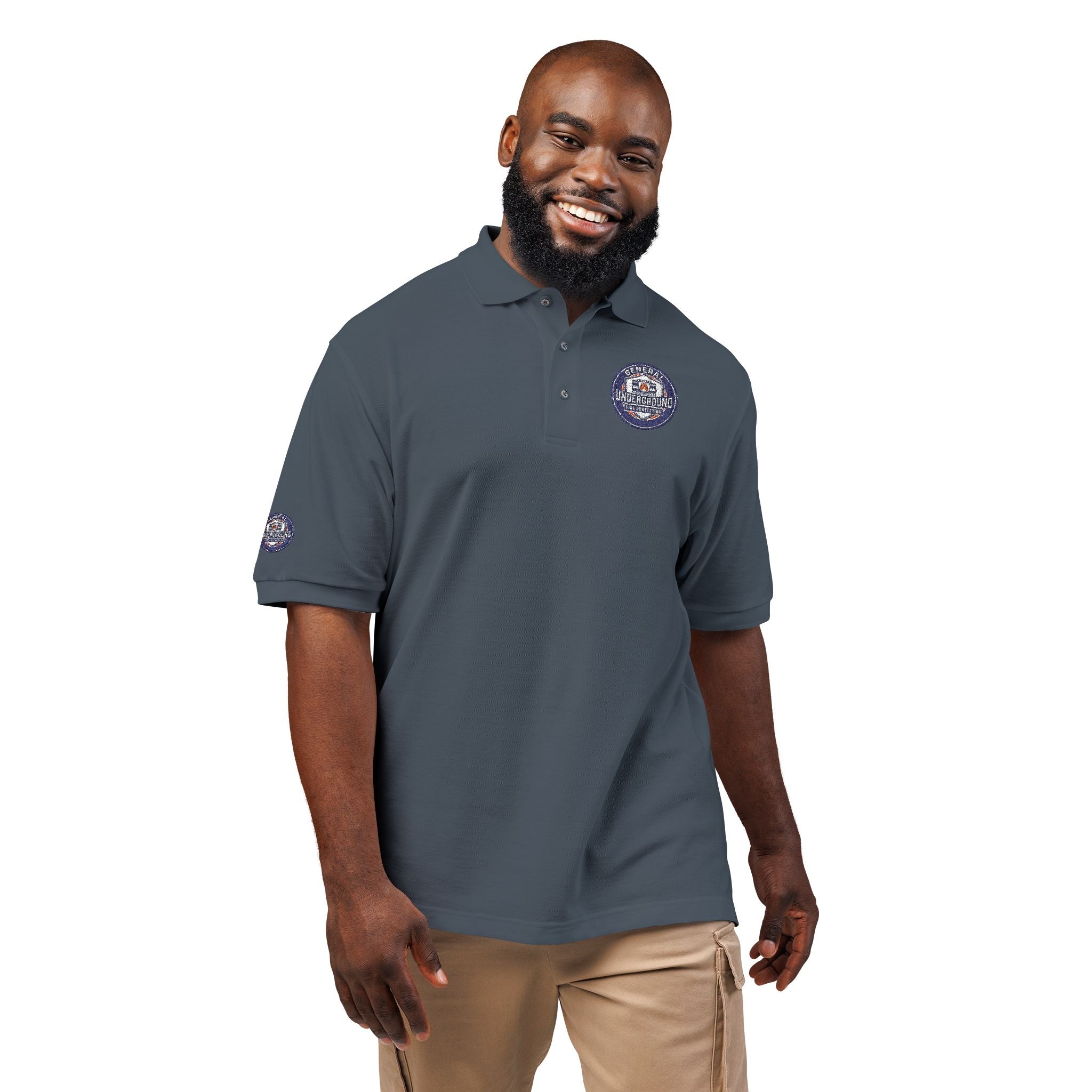 Embroidered Floral Crest Polo