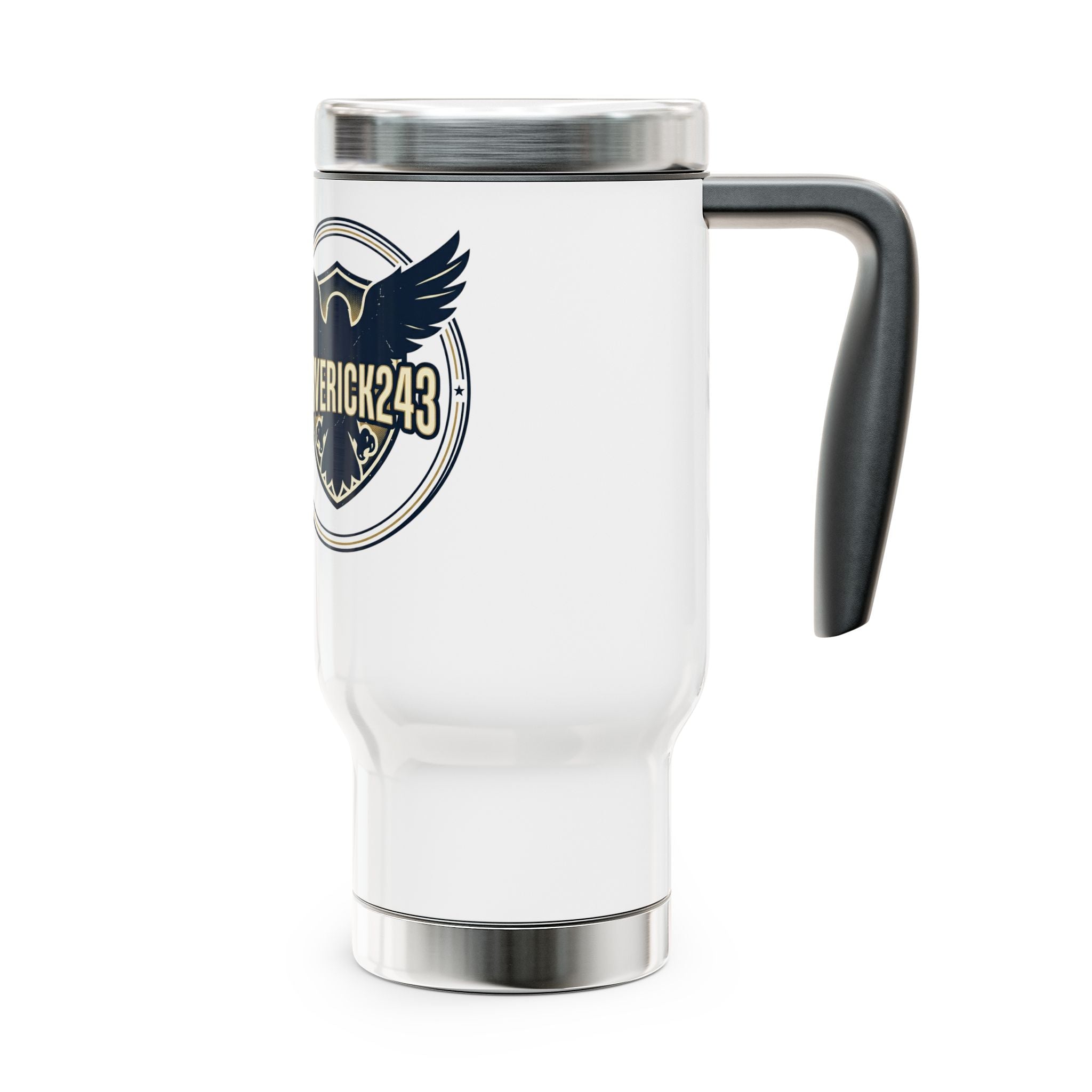 Stainless Steel Travel Mug with Handle, 14oz