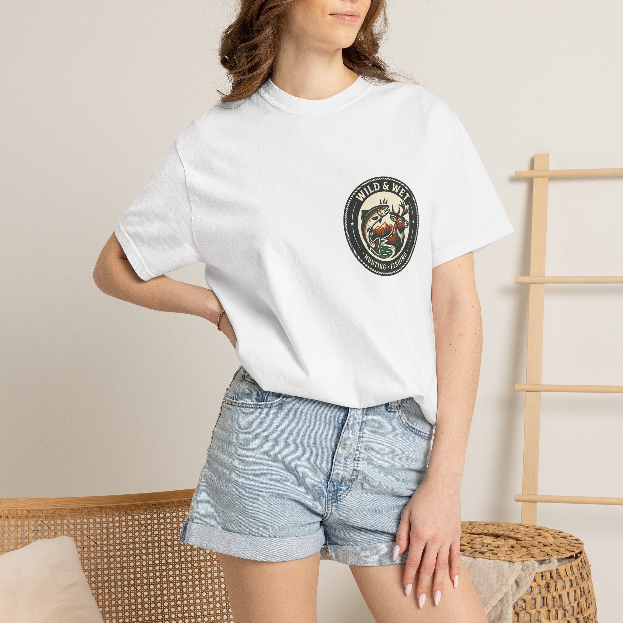 Hunting & Fishing Logo T-Shirt — "Wild & Wet" Outdoor Graphic Tee