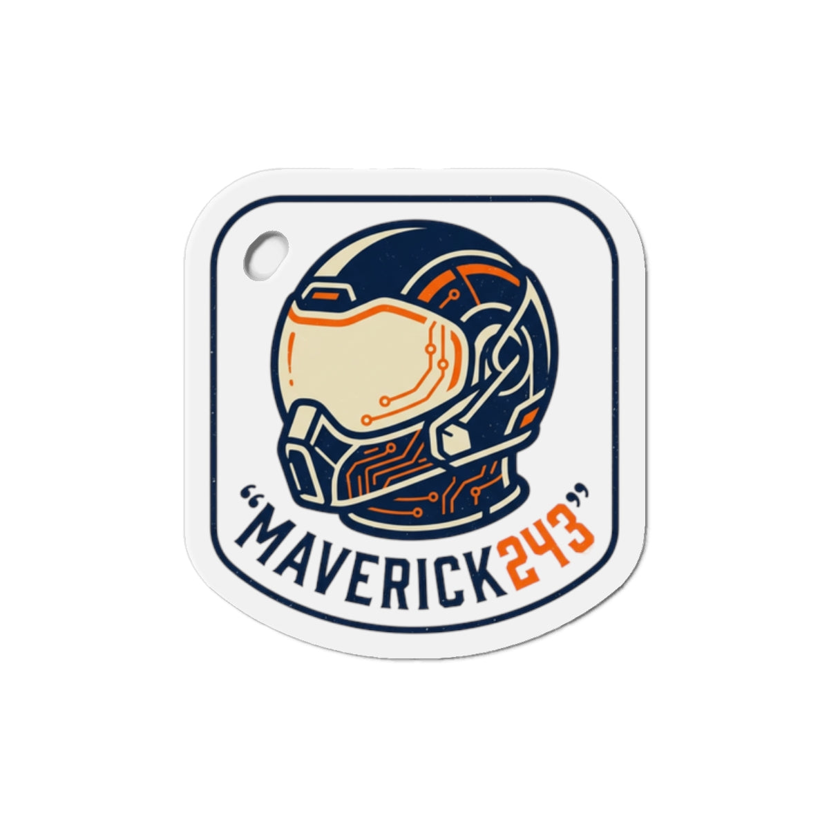 Maverick243 Astronaut Helmet Die-Cut Magnet — Space Pilot Sticker for Fridge, Locker & Laptop
