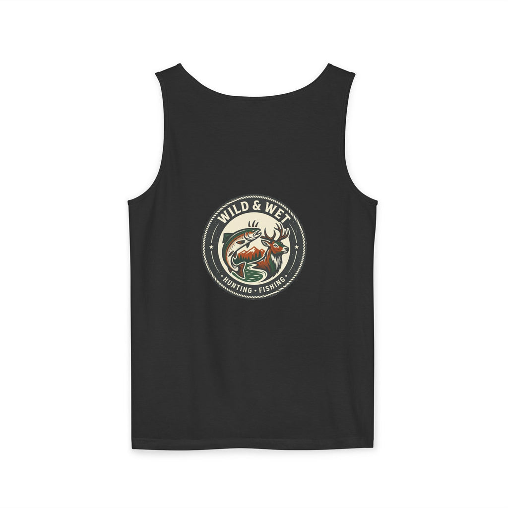 Wild & Wet Fishing Tank Top — Vintage Fish Crest Sleeveless Tee